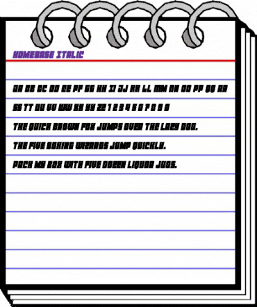 Homebase Italic Regular animated font preview Homebase Italic Regular animated font preview