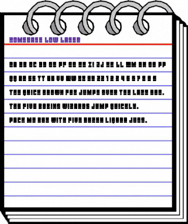 Homebase Low Laser Regular animated font preview Homebase Low Laser Regular animated font preview