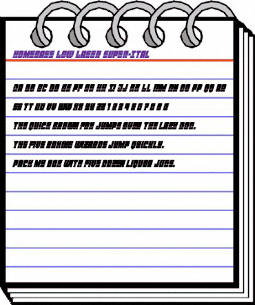 Homebase Low Laser Super-Ital Regular animated font preview Homebase Low Laser Super-Ital Regular animated font preview