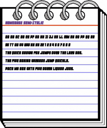 Homebase Semi-Italic Regular animated font preview Homebase Semi-Italic Regular animated font preview