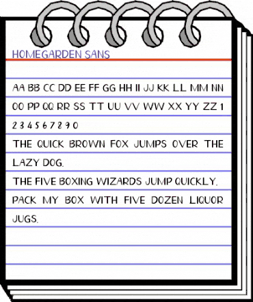 Homegarden Sans Regular animated font preview Homegarden Sans Regular animated font preview
