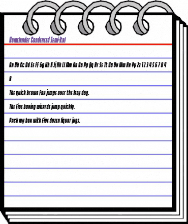 Homelander Condensed Semi-Ital Regular animated font preview