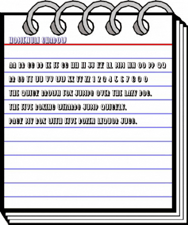 Homenuli Shadow Regular animated font preview Homenuli Shadow Regular animated font preview