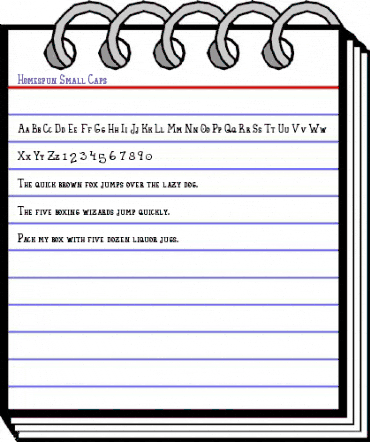 Homespun Small Caps Regular animated font preview Homespun Small Caps Regular animated font preview