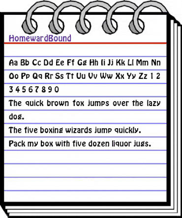HomewardBound Regular animated font preview HomewardBound Regular animated font preview