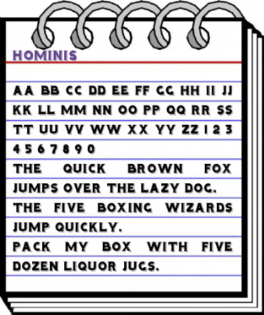 Hominis Normal animated font preview