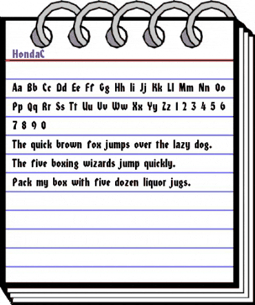 HondaC Regular animated font preview HondaC Regular animated font preview