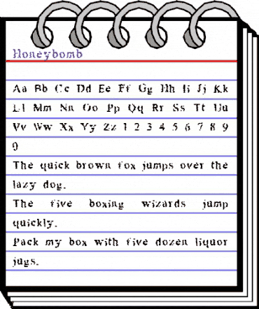 Honeybomb Normal animated font preview Honeybomb Normal animated font preview