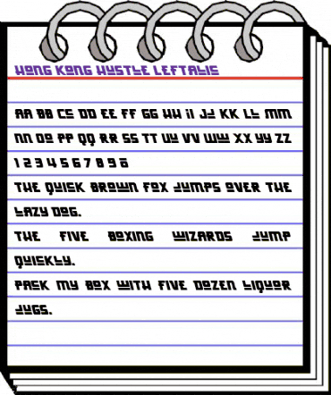 Hong Kong Hustle Leftalic Italic animated font preview Hong Kong Hustle Leftalic Italic animated font preview
