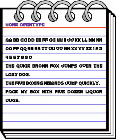 Honk Regular animated font preview Honk Regular animated font preview
