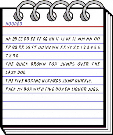 Hooded Regular animated font preview