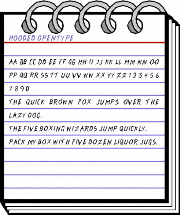 Hooded Regular animated font preview Hooded Regular animated font preview