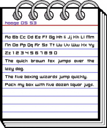 hooge 05_53 Regular animated font preview hooge 05_53 Regular animated font preview