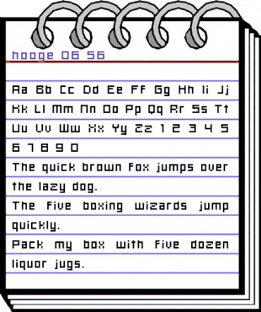 hooge 06_56 Regular animated font preview hooge 06_56 Regular animated font preview