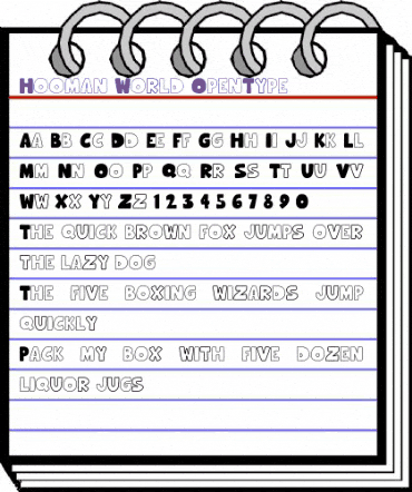 Hooman World Regular animated font preview