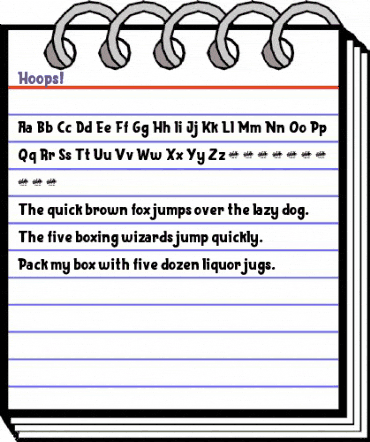 Hoops! Regular animated font preview