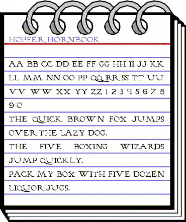 Hopfer Hornbook Regular animated font preview Hopfer Hornbook Regular animated font preview