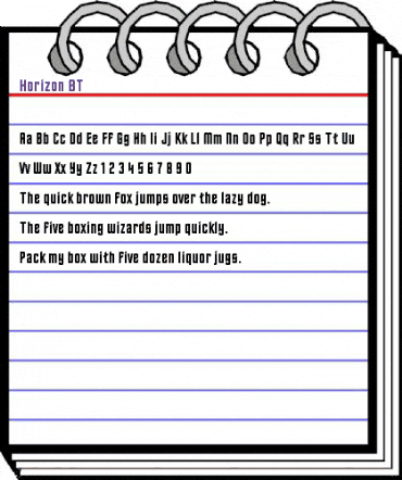 Horizon BT Regular animated font preview Horizon BT Regular animated font preview