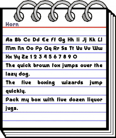 Horn Normal animated font preview