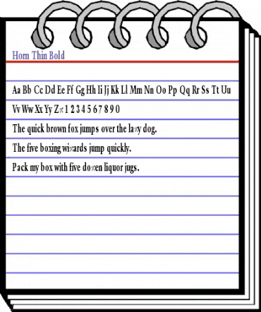 Horn Thin Bold animated font preview Horn Thin Bold animated font preview