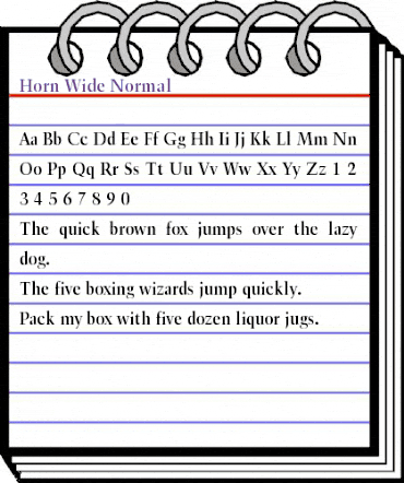 Horn Wide Normal animated font preview Horn Wide Normal animated font preview