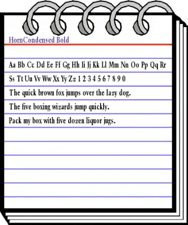 HornCondensed Bold animated font preview HornCondensed Bold animated font preview