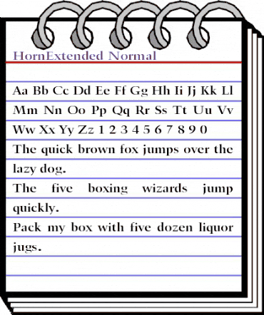 HornExtended Normal animated font preview HornExtended Normal animated font preview