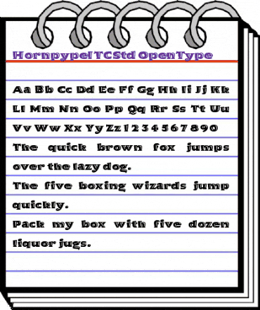 Hornpype ITC Std Regular animated font preview