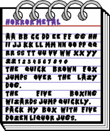 Horror Metal Regular animated font preview