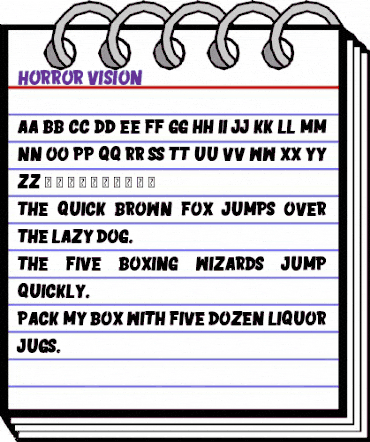 HORROR VISION Regular animated font preview HORROR VISION Regular animated font preview