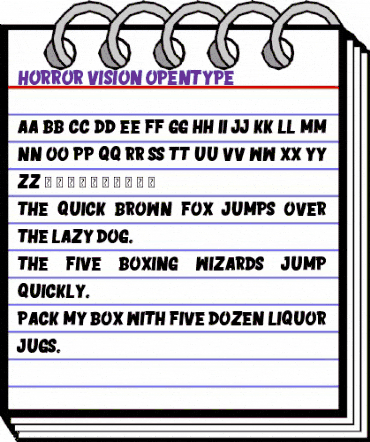 HORROR VISION Regular animated font preview HORROR VISION Regular animated font preview