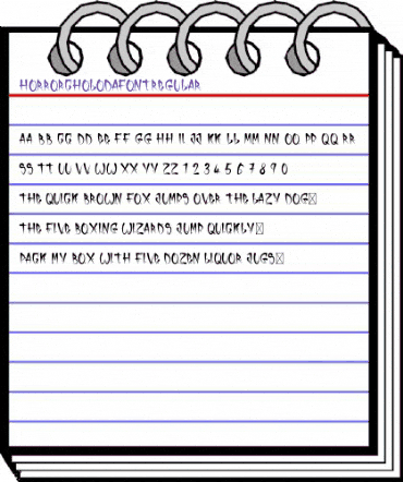 Horror Cholo-DaFont Regular animated font preview