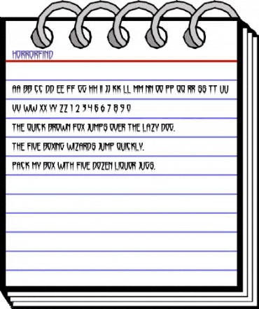 Horrorfind Regular animated font preview Horrorfind Regular animated font preview