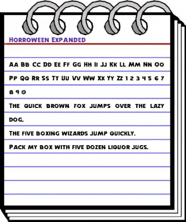 Horroween Expanded Expanded animated font preview Horroween Expanded Expanded animated font preview