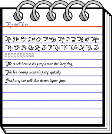 Horstail Free Regular animated font preview