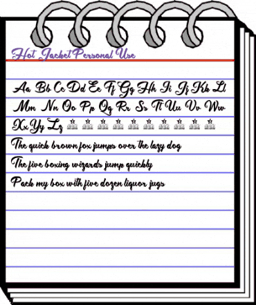 Hot Jacket Perrsonal Use Regular animated font preview Hot Jacket Perrsonal Use Regular animated font preview