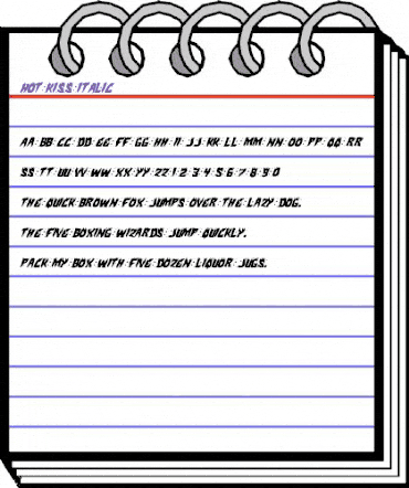 Hot Kiss Italic Italic animated font preview Hot Kiss Italic Italic animated font preview