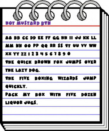 Hot Mustard BTN Regular animated font preview Hot Mustard BTN Regular animated font preview