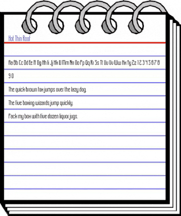 Hot Thin Roof Regular animated font preview
