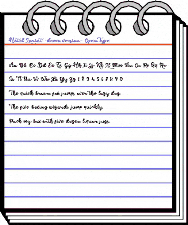 Hotel Lorint -demo version- Regular animated font preview Hotel Lorint -demo version- Regular animated font preview