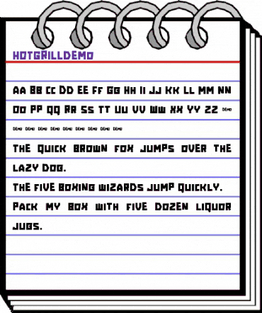 HOT GRILL demo Regular animated font preview HOT GRILL demo Regular animated font preview