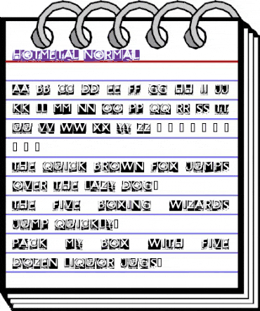 HOTMETAL Normal animated font preview HOTMETAL Normal animated font preview
