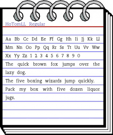 HoTomLL Regular animated font preview HoTomLL Regular animated font preview