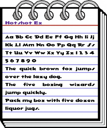 Hotshot Ex Regular animated font preview
