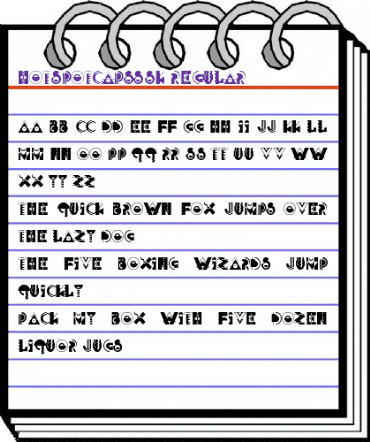 HotSpotCapsSSK Regular animated font preview