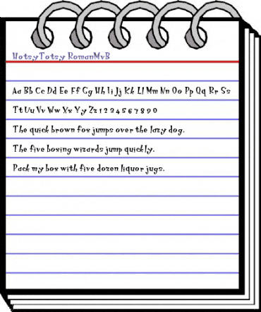 HotsyTotsy RomanMvB animated font preview