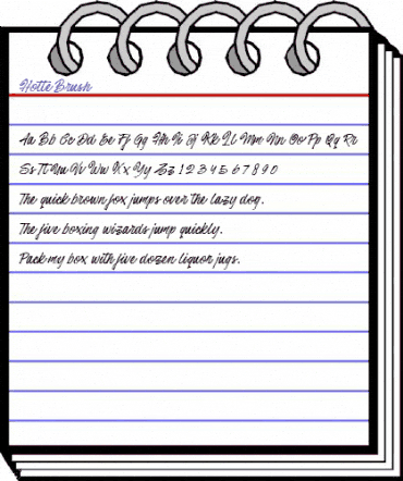 Hotte Brush Regular animated font preview Hotte Brush Regular animated font preview