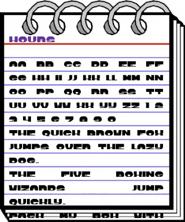 Hours Regular animated font preview Hours Regular animated font preview