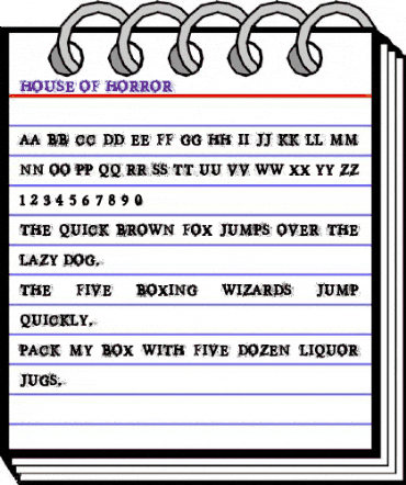 House of Horror Regular animated font preview House of Horror Regular animated font preview