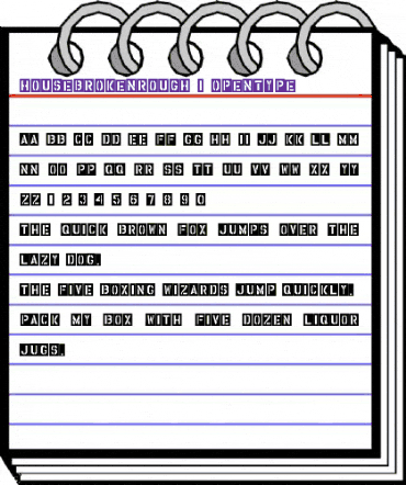 Housebroken Rough animated font preview Housebroken Rough animated font preview